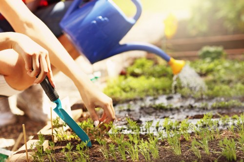 Image 1 showing cookie policy and gardening service concept